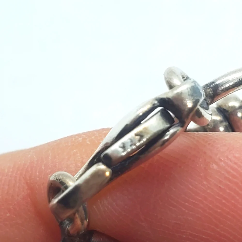Bracelet 8"inch Elegant Sterling Silver and Gold . - Picture 4 of 5